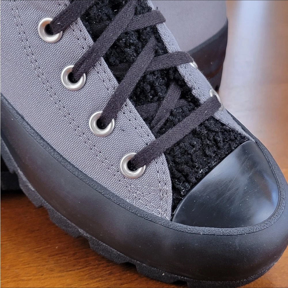 Converse Women's CTAS Lugged Hi Canvas Sherpa 573066C Mason Gray/Black - Picture 6 of 15